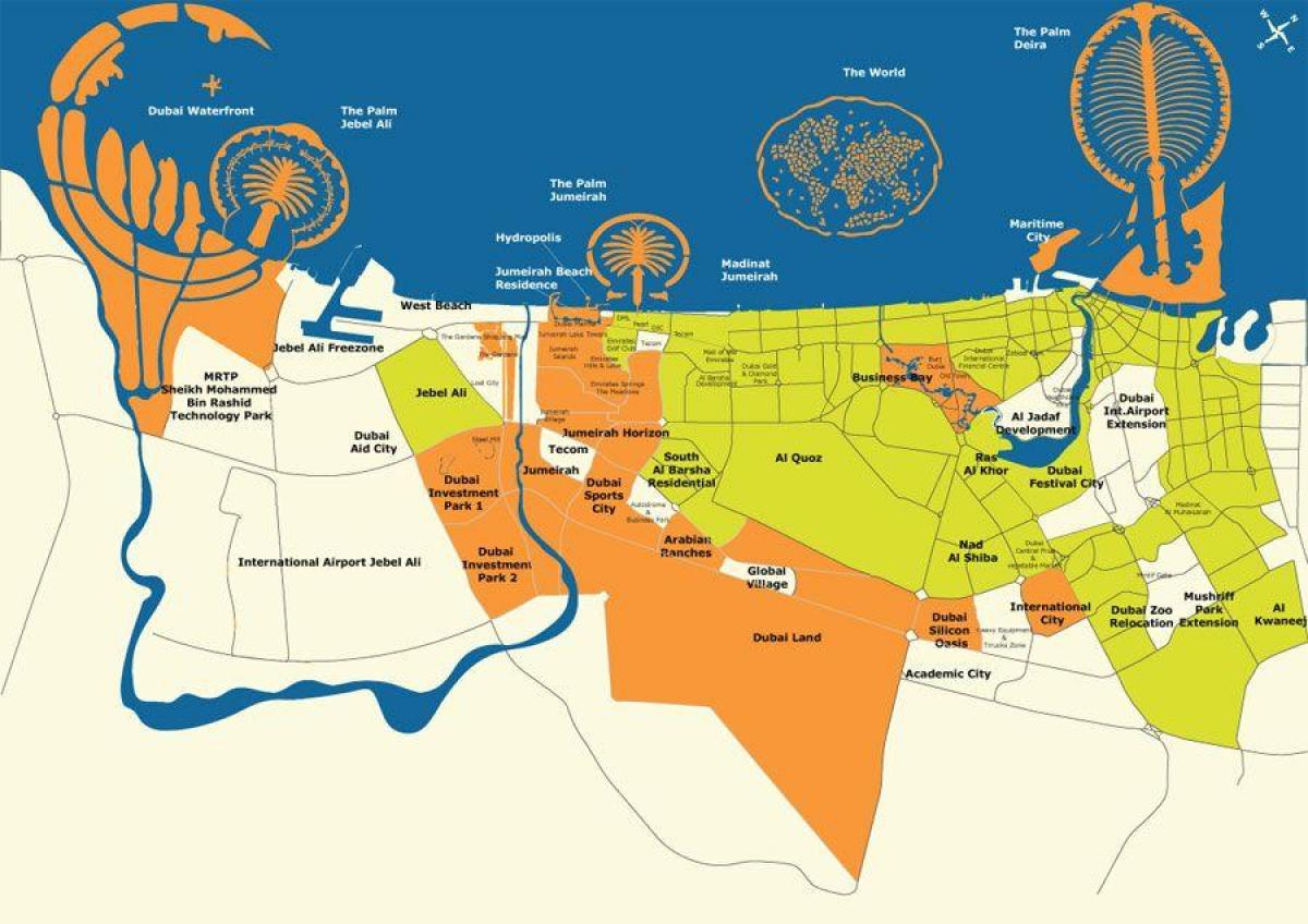 Dubai mapa illes