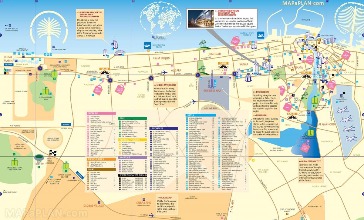 mapa de Dubai mercats