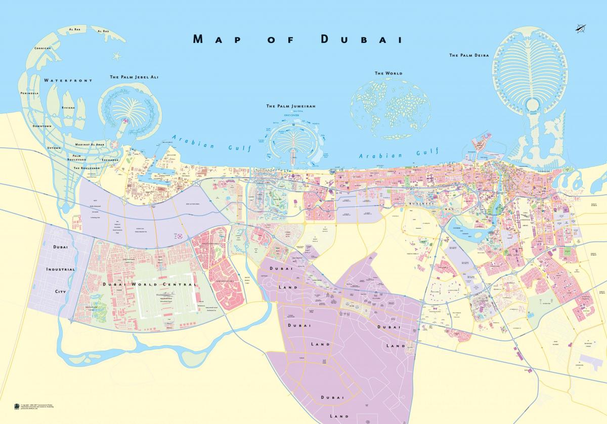mapa de Dubai zona