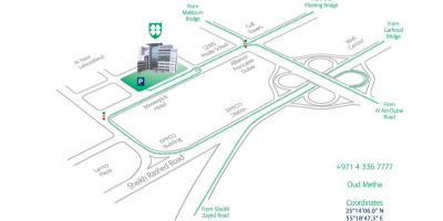 Mapa de l'American hospital de Dubai