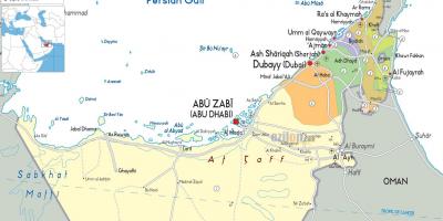 Mapa de Dubai unió dels emirats àrabs units