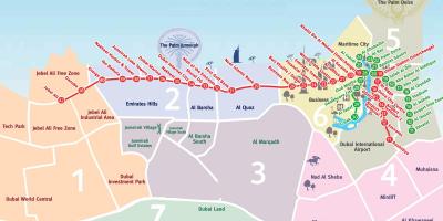 Mapa de barris de Dubai