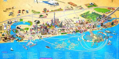 Dubai punts d'interès mapa