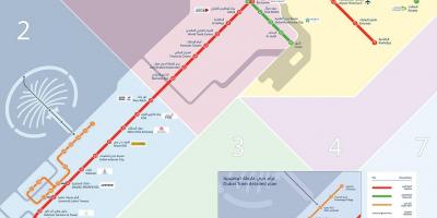 Línia de Metro de Dubai mapa