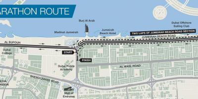 Mapa de la marató de Dubai