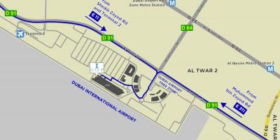 Mapa de la zona franca de l'aeroport de Dubai