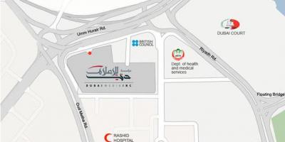 Rashid hospital Dubai mapa de localització