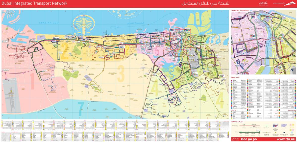 Dubai autobús mapa de rutes
