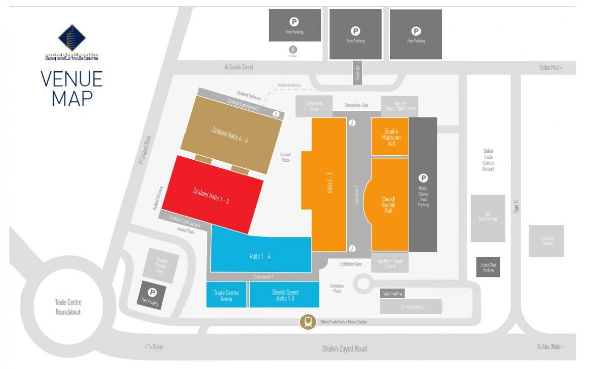 mapa de Dubai mall aparcament
