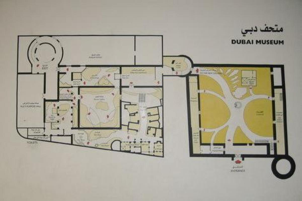 Dubai museu mapa de localització