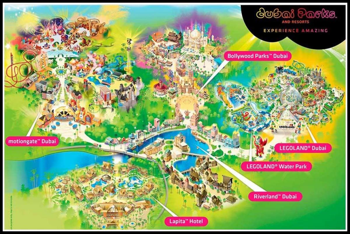 Dubai parcs i estacions mapa de localització
