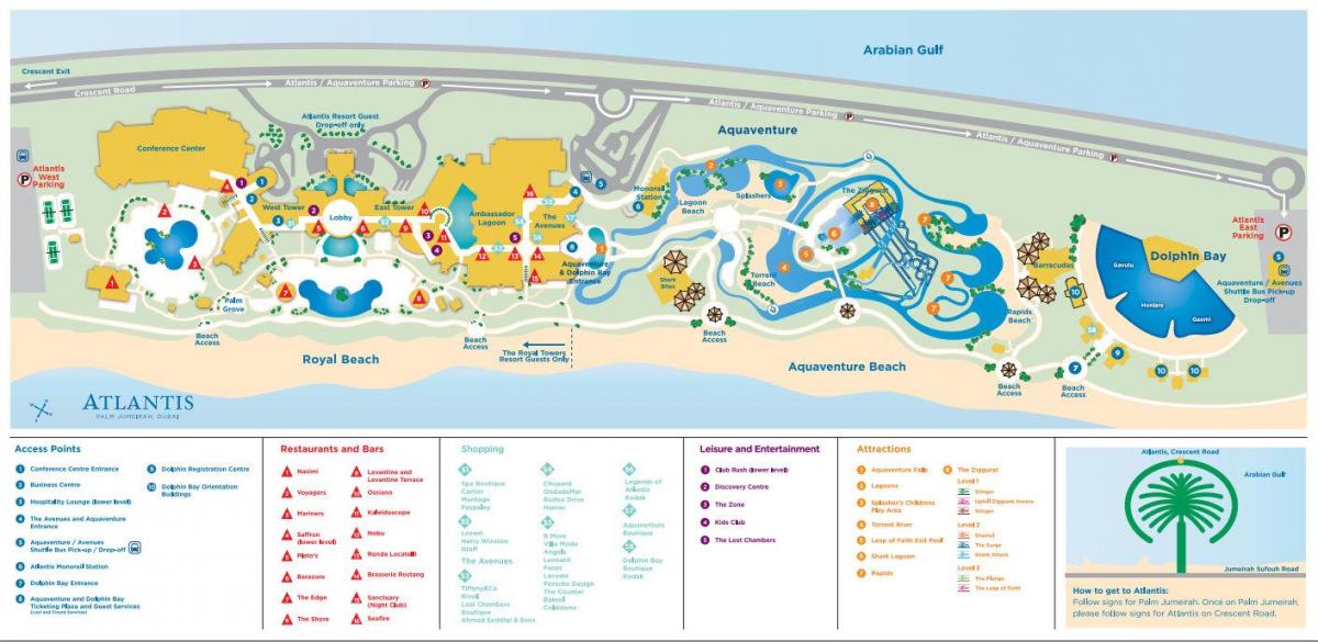 mapa de l'Atlàntida de Dubai