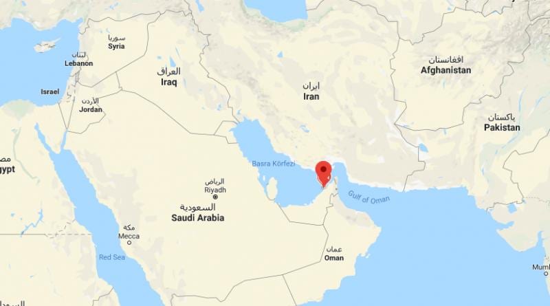 Dubai ubicació en el mapa del món