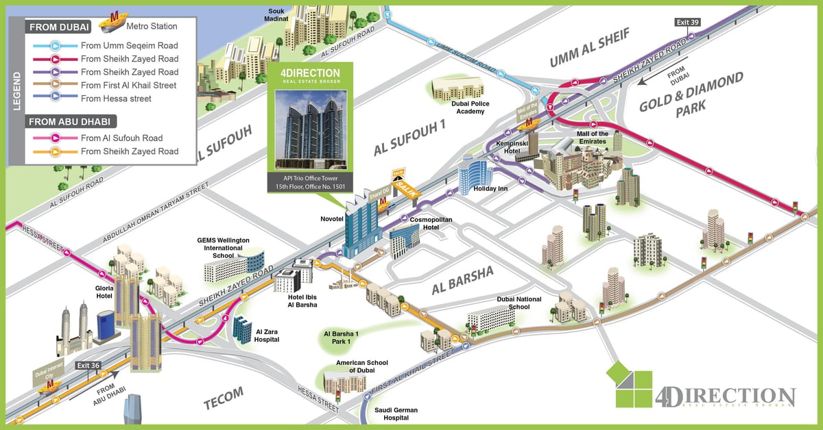 mapa del nord-Americà de l'escola de Dubai