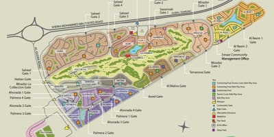 Àrab ranxos de Dubai mapa de localització