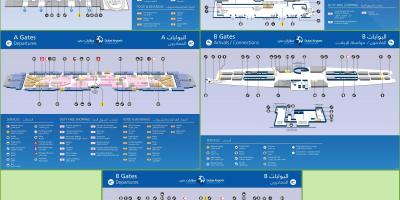 Dubai international terminal de l'aeroport de 3 mapa