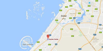Dubai centre del jardí mapa de localització