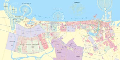 Mapa de Dubai fora de línia