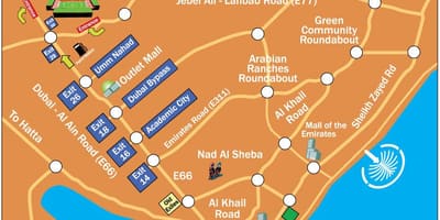 Rugby Sevens Dubai mapa de localització
