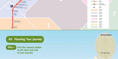 L'estació de Metro de Dubai mapa