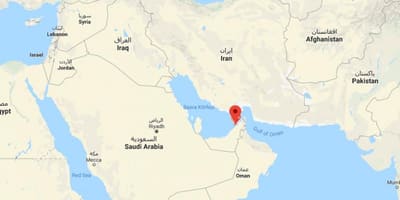 Dubai ubicació en el mapa del món